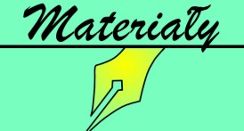 przycisk Materiały w kształcie pióra/stalówki: materiały do wykorzystania w edycji tekstów