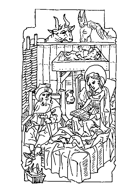 Scena narodzenia Pańskiego z ostrzyhomskiej Biblia pauperum